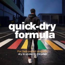 Fox Valley Super Supreme Traffic Marking Spray Paint – Fast-Drying, Long Lasting, Durable & Weather-Resistant - Marking Paint for Roads, Parking Lots, Sidewalks & Factory Floors, 18oz (6-Pack, Blue)