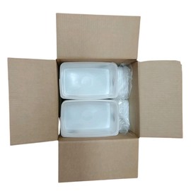 Essential Depot Greener Life Container Box - Pack of 16 - FOOD GRADE - Polypropylene - Safety Seal Lock Tab - Resealable Lid - Removable Handle