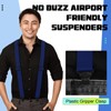 Janmercy 2 Pcs Suspenders for Men Under Clothing Hidden Airport