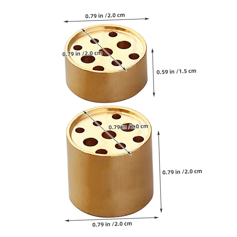 iplusmile 4pcs Decorative Brass Incense Holder Multi Hole Portable Incense