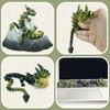 12in Flexible 3D Printed Dragon with Eyes, Articulated Fidget 3D