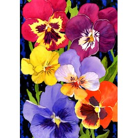Toland 1112552 Pansy Perfection 12.5" x 18" Decorative Garden Flag (12.5" x 18")