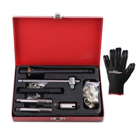 maXpeedingrods Spark Plug Thread Repair Kit, M14 x 1.25 Taps Inserts Screw Rethreading Tools Repair Set with Case, 26 Pcs