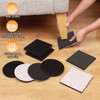 8 PCS 5" Square Felt Furniture Movers Sliders for Hardwood