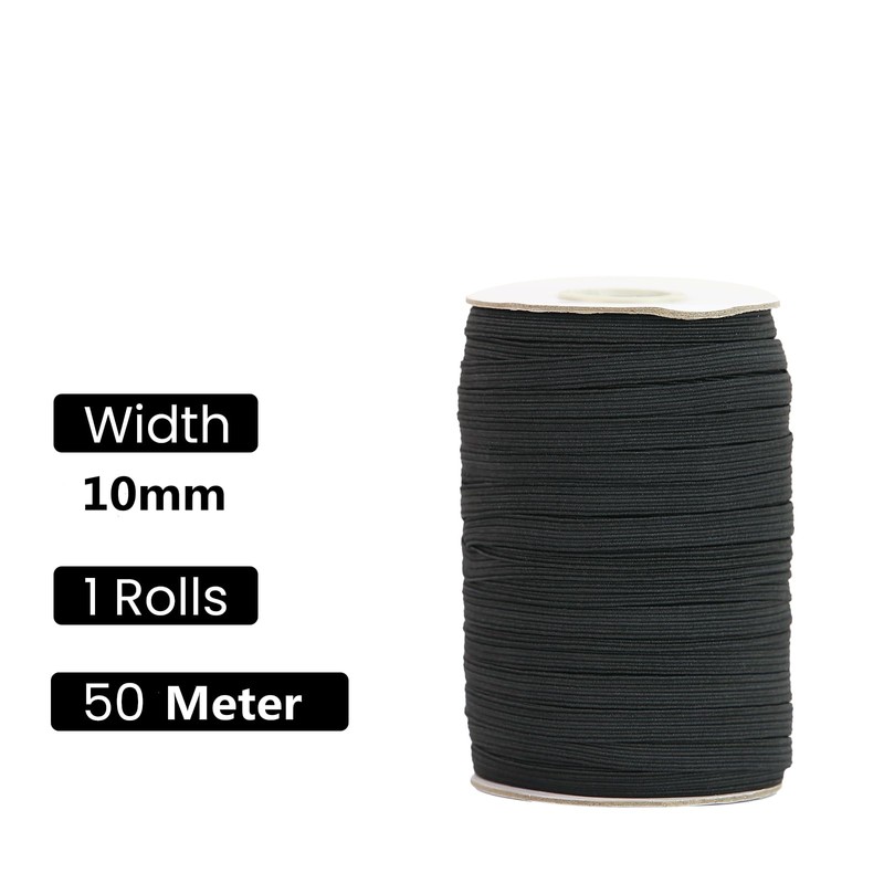 BOKFJBP Banda Elastica da 10 mm, 50 Metri di Bande