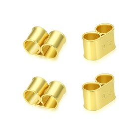 Adabele SS248-5 - 10 cuentas de plata de ley chapada en oro auténtico para cuentas de 3 mm (0.12 pulgadas)