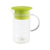 Randwyck Mint Tea Maker with Silicon Strainer Lid, Glass, Transparent,