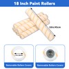12 Pcs 18 Inch Paint Roller Kit,12-18" Adjustable Roller Frame,Large
