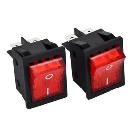 Firmusparts JD03-A1 4 Pins 30A 30Amp 125V/ 250V 2PCS Rocker Switches T85/55 1E4 Compatible with Inverter Welding Machine Button Switches