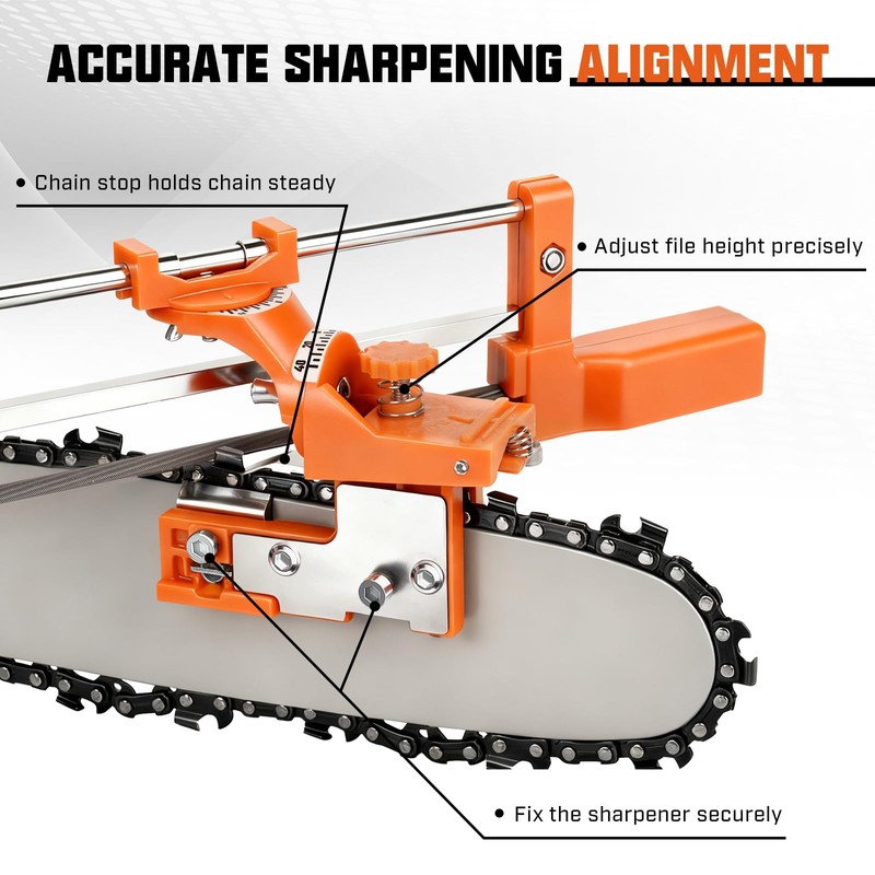 Blosail 2-in-1 Chainsaw Sharpener Kit with Round & Flat Files
