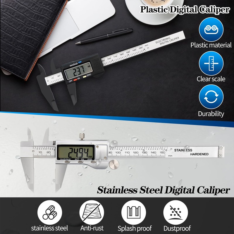 Vernier Calipers Digital Gauge 0-150mm 0-6" Measuring Tool Accuracy for