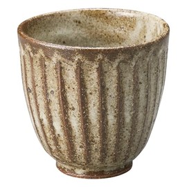Marui Seihito Shigaraki Ware 3-4479 Hechimon Tea Cup, Capacity Approx. 8.5 fl oz (250 ml), Ash Glaze, Brown