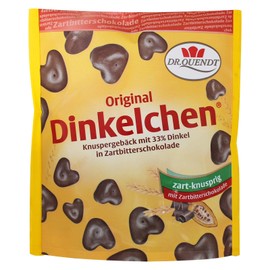 6er Pack Dr. Quendt Dinkelchen Zartbitter (6 x 85 g) Knabbergebäck Knabbersnack Knuspersnack DDR Ostprodukt