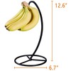 EGMEHOAD Banana Holder Stand, Banana Hanger Stand Black, Metal Bananas