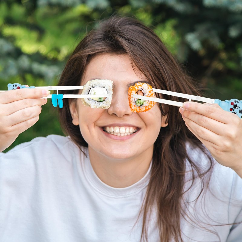 2 Pairs Cute Animal Training Chopsticks for Beginners and Adults