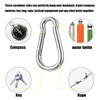 200PCS Spring Snap Hook Carabiner, 3/16" Galvanized Steel Snap Clip