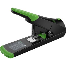 Novus B50 re+New Heavy Duty Stapler, 140 Sheet Capacity, Made of 81% Recycled Plastic, German Engineered, Adjustable Guide, 25 Yr. Warranty, Black (023-0065)