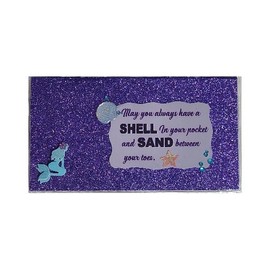 2 Year Bling Glitter Pocket Calendar Planner with Note Pad, Ocean Beach (Purple Teal Mermaid, 2025-2026)