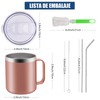 Termo de Taza de Acero Inoxidable 14OZ,Taza Termo de Asa,con