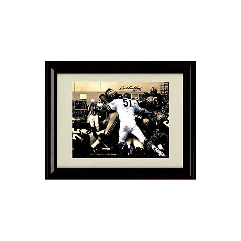 Dick Butkus - Chicago Football Autograph Promo Print - Action