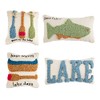 Mud Pie Mini Hook Lake Pillow, 1 Count (Pack of