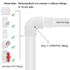 Lswteiz 10Pack 1-1/4"x 1" PVC DWV Reducing Bush Adapter Pipe