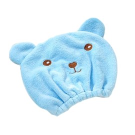 Gorro Secado Rápido para Cabello con Diseño Animal Sombrero Secador Elástico para Mujeres y Niño Niña Toalla Absorbente para Baño y Gimnasio Color Azu
