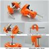 MAXMAN Clamp Bench Vise with Post Universal, Woodworking Vise, 360°