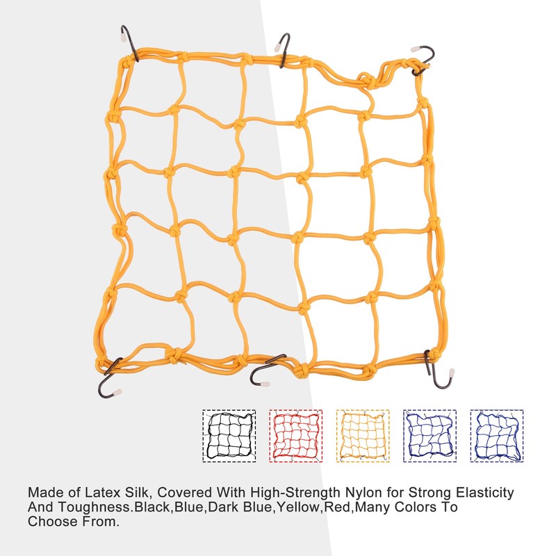 GOOFIT Motorcycle Luggage Cargo Net Helmet Net 15" With Hooks