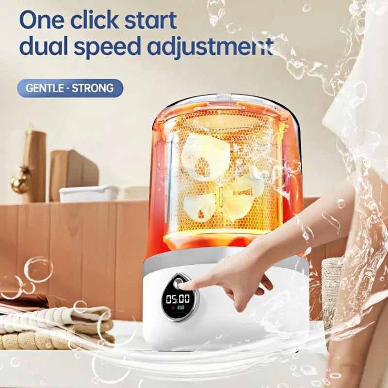 Portable Washing Machine, Compact Mini Washing Machine for Delicates &