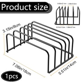 Chopping Board Holder, Chopping Board Stand, Chopping Board Rack, Chopping Board Organiser, Chopping Board Holder, Divided Shelf with 5 Slots for Baking Trays for Kitchen Worktop, Black