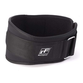 RITFIT Weight Training Belt, Power Belt, Muscle Training, Lifting Belt, Sports Support, Lumbar Support, Unisex, For Beginners to Advanced, Squat Belt, Abdominal Pressure Belt (L, Black)