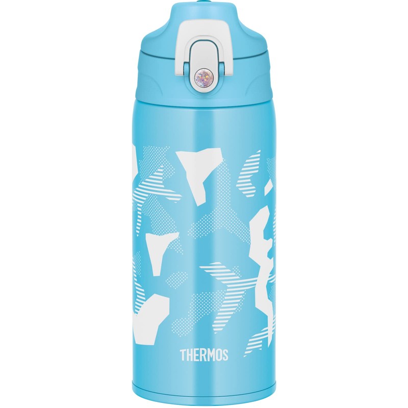 Thermos FJJ-601WF BLWH Vacuum Insulated 2-Way Bottle, 0.6L/0.63L Blue White
