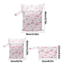 Greyoe Pack of 3 Wetbag Nursery Wet Bag, Wet Bag, Reusable Wet Bag, for Swimming Equipment, Sportswear, Wet Laundry, 3 Sizes, Ideal for Outdoor Use, NO, c cup