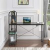 HOME BI Computer Desk with Shelves, Writing Desk for Home