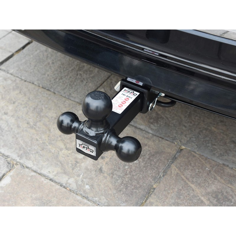 TOPTOW Trailer Hitch Tri-Ball Hitch Ball Mount with 1-7/8", 2"