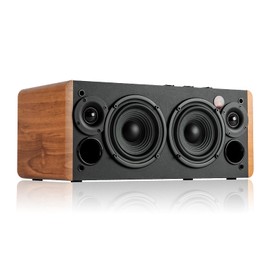 Edifier D12 Integrated Desktop Computer Speakers with Bluetooth 5.0, Wireless Stereo Tabletop Speaker 70 Watts RMS with Subwoofer Line Out, RCA, Aux Input for PC Monitor Laptop - Wooden Enclosure