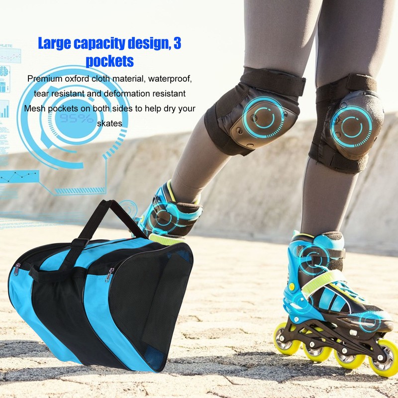 Skates Bag Thickened 3 Layers Triangle Waterproof Roller Skates Bag
