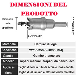 6pcs 22-65mm Cobalt Steel Metal Saws for Cobalt Steel Metal Stainless Steel Iron
