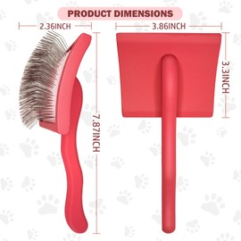 Anrundar Dog Slicker Brush for Goldendoodles & Golden Doodle Brush for Grooming Kit - Dog Brush for Goldendoodle, Labradoodle, Poodles - Pet Hair Brush for Medium & Long Haired Dogs - Large(Red)