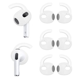 BLLQ 3 Pairs AirPod 3 Ear Hook Cover Grip Tip Anti Slip Wing Accessories Compatible with AirPods 3rd Generation, White a3h