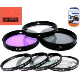 37mm Multi-Coated 7 Piece Filter Set Includes 3 PC Filter Kit (UV-CPL-FLD-) And 4 PC Close Up Filter Set (+1+2+4+10) For Panasonic Lumix G X Vario PZ 14-42mm f/3.5-5.6 Power O.I.S. Lens, LUMIX G 42.5mm f/1.7 ASPH Lens, Lumix G Vario 12-32mm f/3.5-5.6 ASP