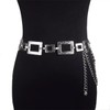 Silver Boho Chain Belt for Women Adjustable Waist Body Layering