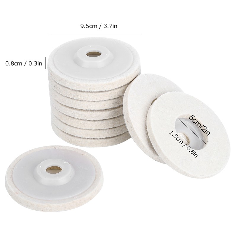 10pcs Angle Grinder Polishing Discs Wool Buffing Grinding Wheel Pads