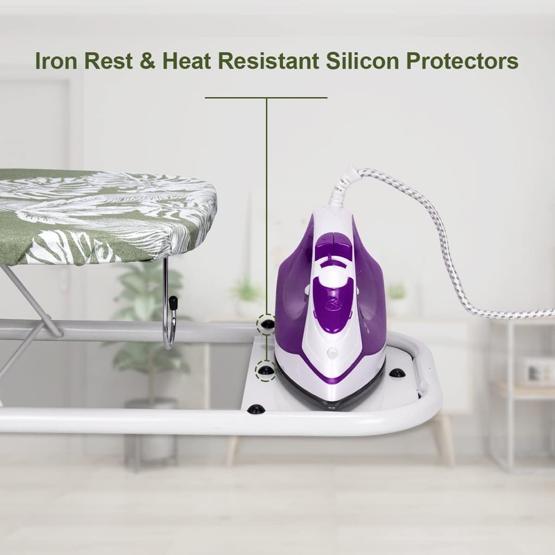 Duwee 12×32 in Table Top Ironing Board with Unique Iron