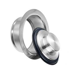 Joywayus Sink Flange and Stopper Universal Fit for 3.5" Standard Sink Drain Hole Kitchen Sink Garbage Disposer Replacement Kit Stainless Steel Brushed Color