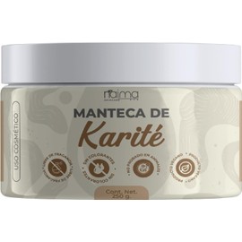NAIMA Manteca de Karité Orgánica 250 g | 100% Natural y Pura | Raw Unrefined Shea Butter | Nueva Presentación en Tarro | Ideal para Piel, Cabello y Cosmética DIY