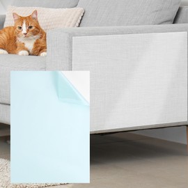 sourcing map Anti Scratch Furniture Protector, 10 Sheets 17" x 12" Double-Sided Sticky Couch Protector from Cat Claws, Clear Protectors from Cats Scratching for Sofa Corners, Walls, Doors