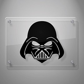 Yoonek Graphics Darth Vader Decal, Sticker for Car Window, Laptop, Motorcycle, Walls, Mirror and More. # 462 (4" x 4.2", Black)