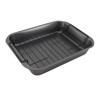 Roast Pan with Rack Rectangle Broiling Pan Carbon Steel Iron